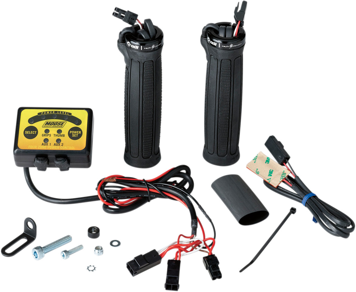 Moose Racing Clamp-On Quad Zone Heated Grip Kit for ATVs