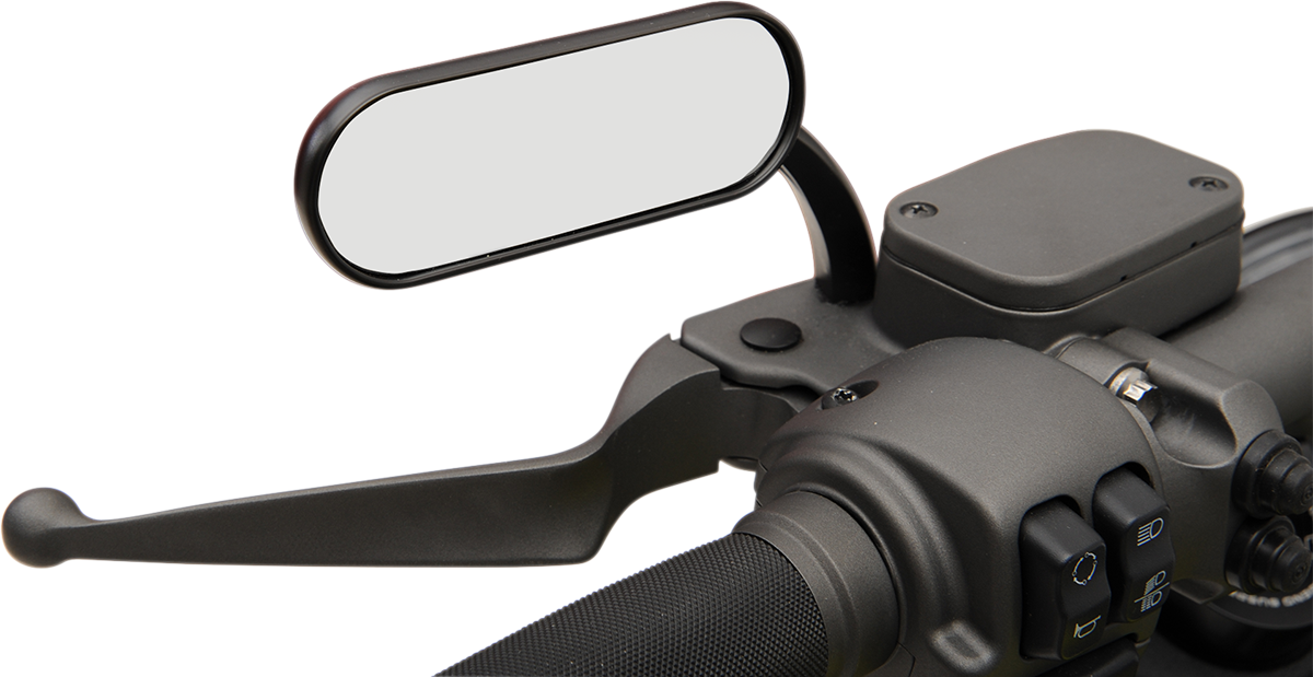 Arlen ness Mirror - Micro - Mini - Side View - Oval - Black - Left