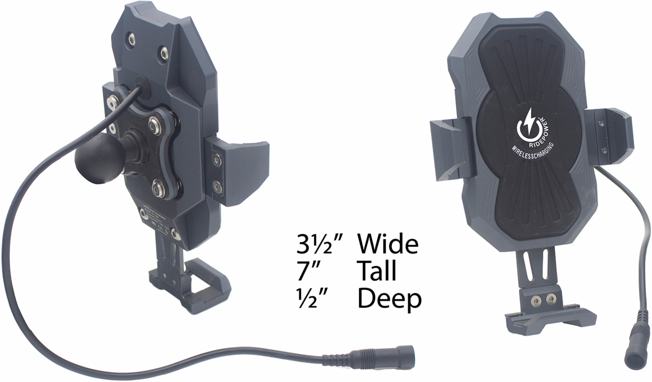 RIDEPOWER Phone Mount w/ Inductive Wireless Charging