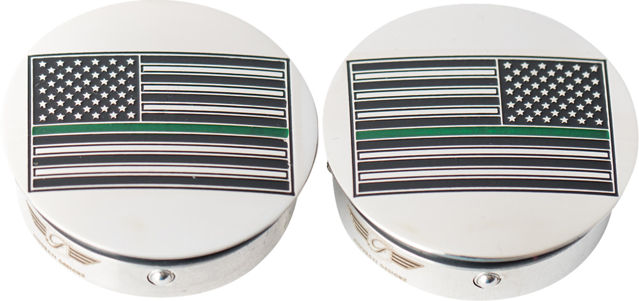 Figurati Designs Swing Arm Pivot Covers for Harley Touring 1985-2026