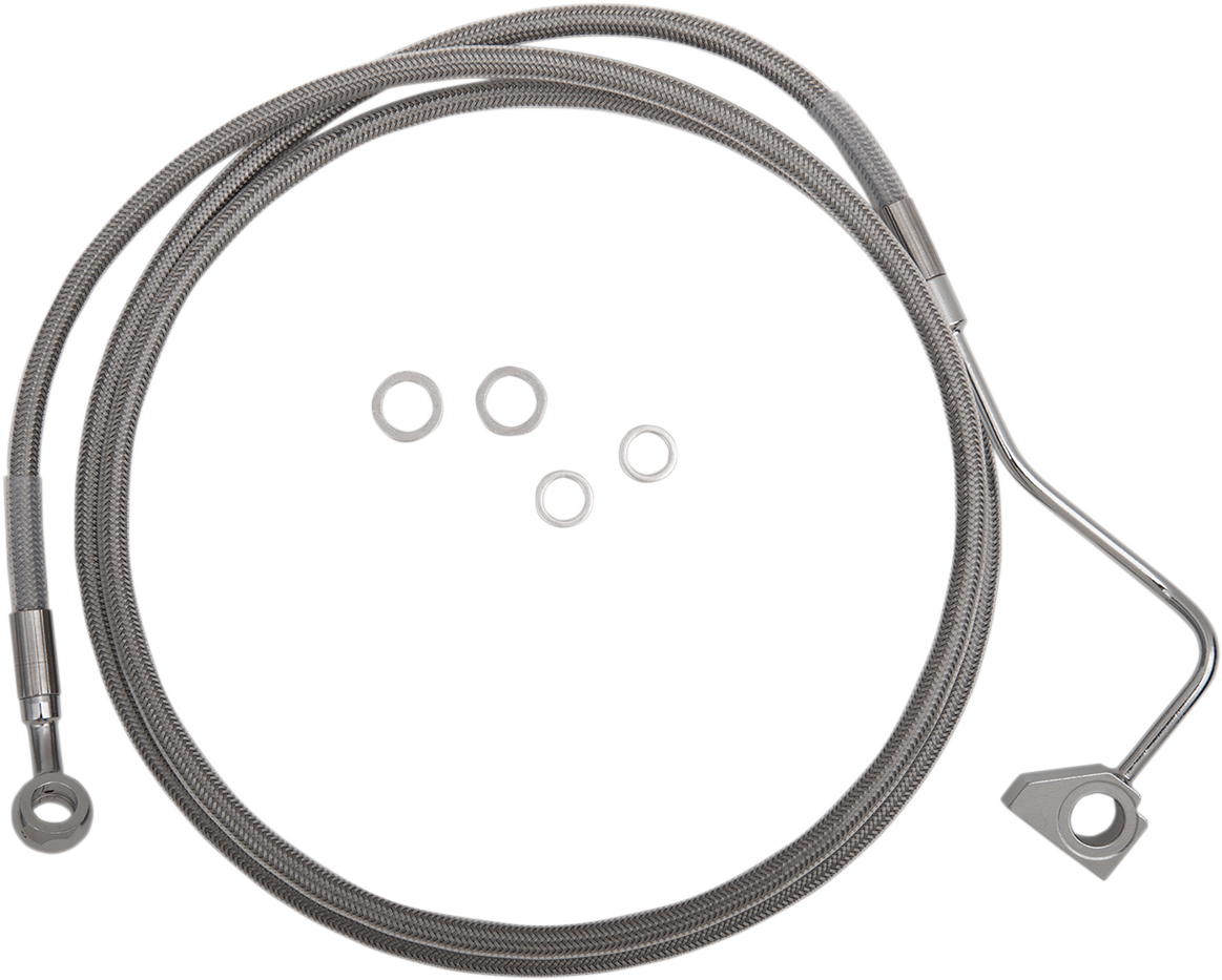 Drag specialties Brake Line - +6" - Stainless Steel - ABS Harley Davidson