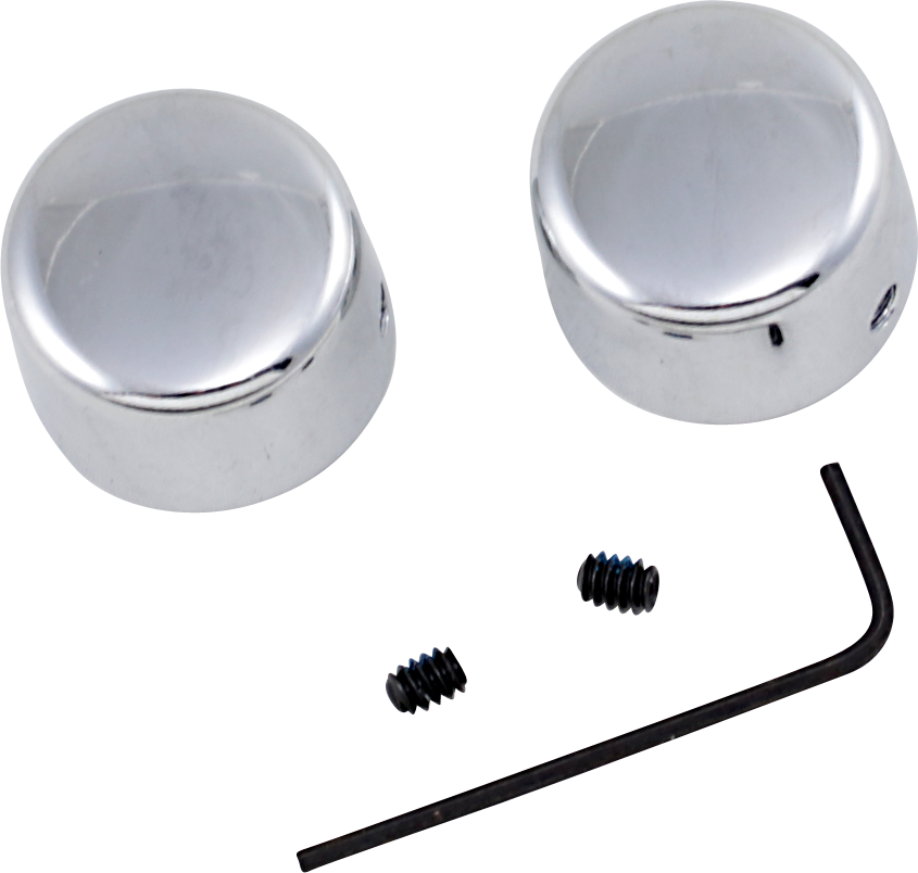 Drag specialties Chrome Handlebar Riser Bolt Caps - FX/XL Harley Davidson