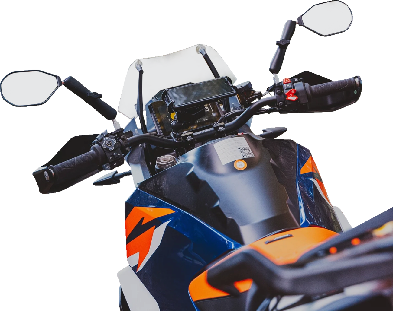 Ram mounts Tough-Mirror™ - Side View - Oval - Black - Left/Right