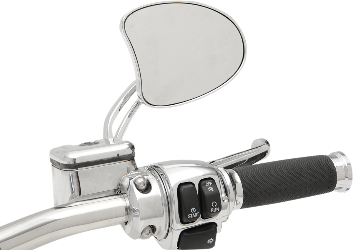 Drag specialties Mirrors - Side View - Tapered - Chrome - Short Stem - Pair