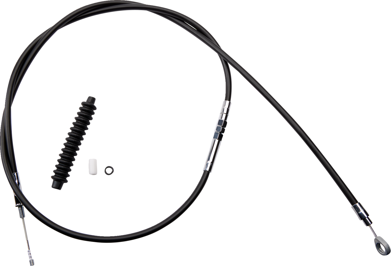 Drag specialties High-Efficiency Black Vinyl Clutch Cable - 72-11/16" Harley Davidson
