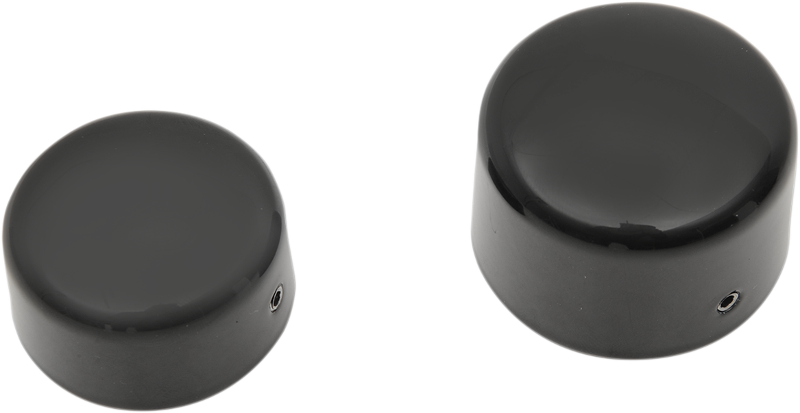 Drag specialties Axle Caps - Black - Rear - Pair Harley Davidson