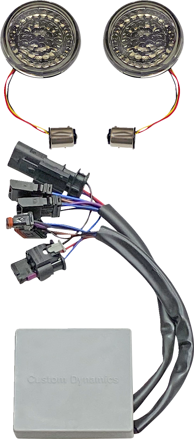 Custom Dynamics Smart LED 1157 Bullet Turn Signals with Controller For Harley Softail 2018-2025