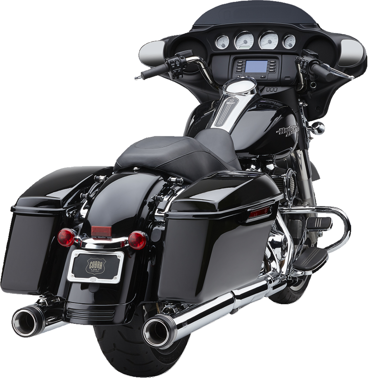 Cobra 4" Neighbor Haters® Series Mufflers - Chrome Harley Davidson