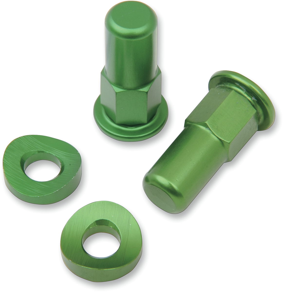 No toil Rim Lock Nut/Spacer - Kit - Green