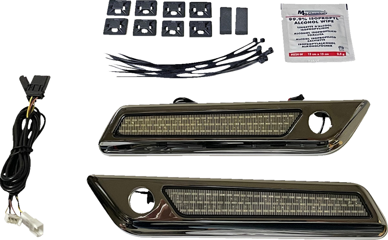 Custom Dynamics Dual Intensity Saddlebag Latch Lights With Housing For Harley Touring 2014-2025