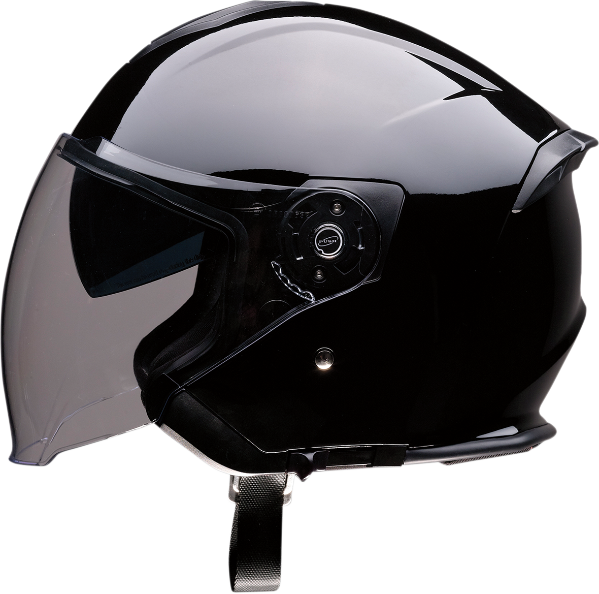 Z1R Road Maxx Unisex Adult Gloss Black Motorcycle 3/4 Open Face Riding Helmet