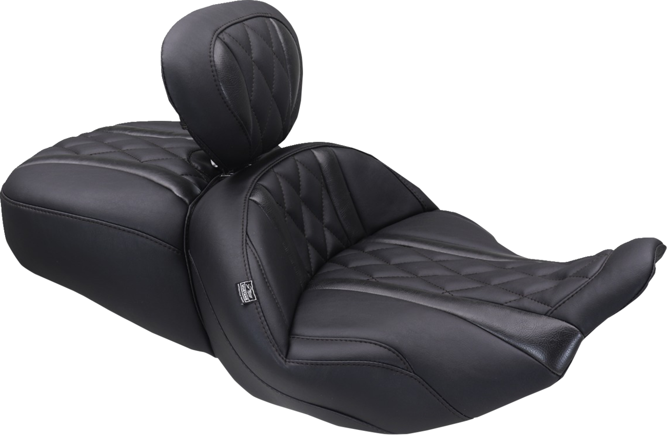 Mustang Super Touring Deluxe Diamond Driver Backrest For Harley FLHX / FLTRX 2023-2026