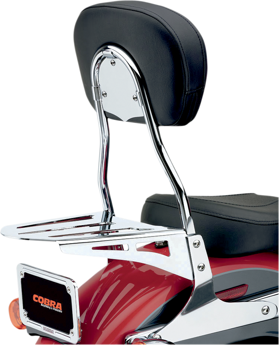 Cobra Standard Round Sissy Bar with Pad For Harley Sportster 2004-2019