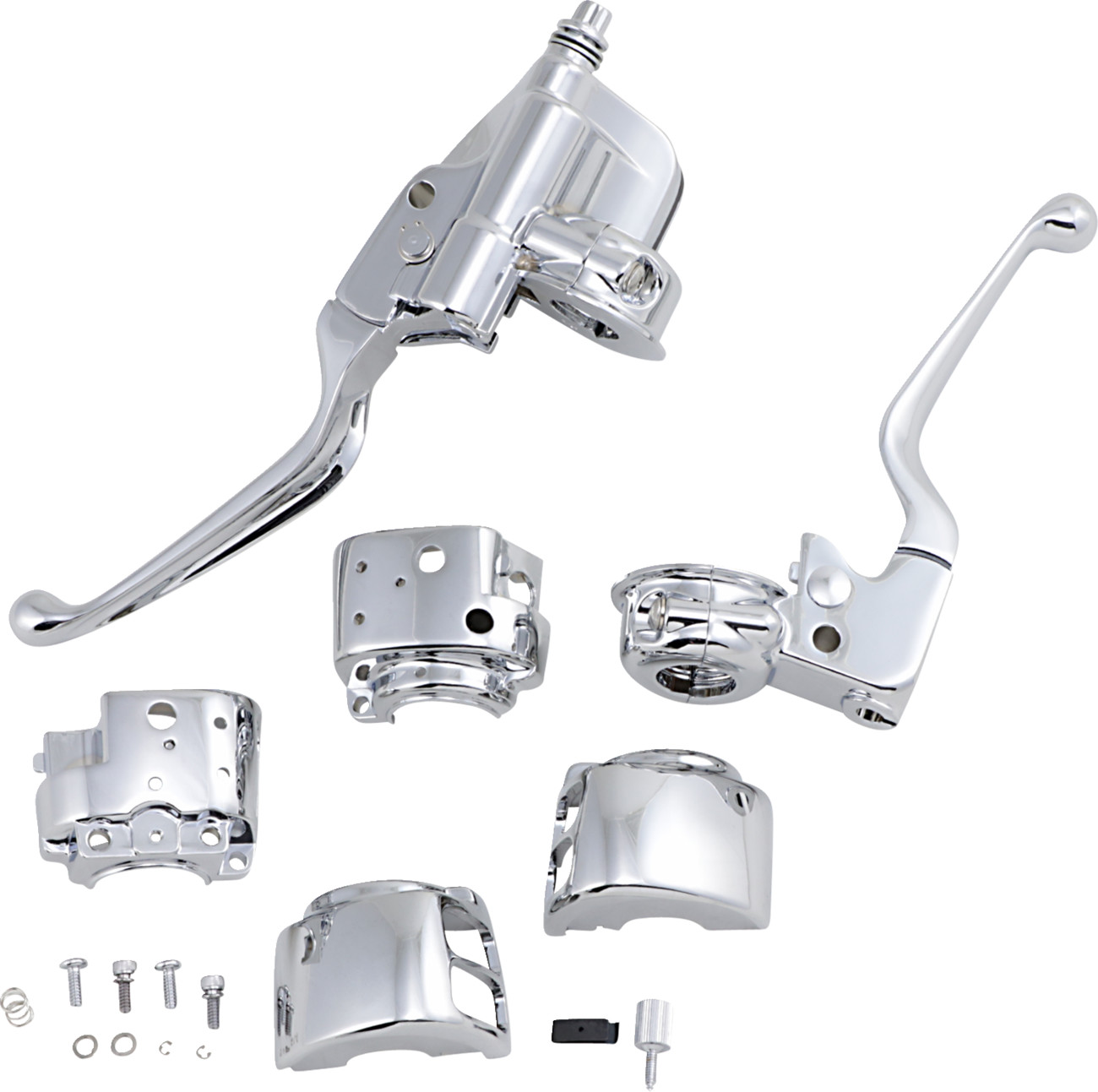 Drag specialties Handlebar Control Kit with Mechanical Clutch - 9/16" Master Cylinder - '96 - '14 Harley Davidson