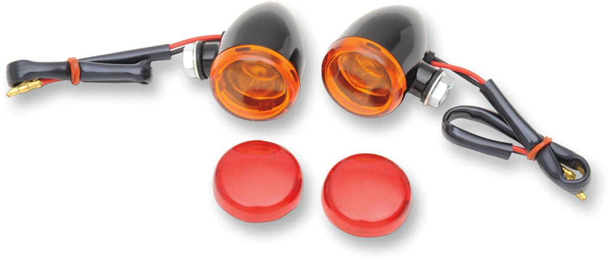 Drag specialties Mini-Duece Marker Light Kit - Amber/Red