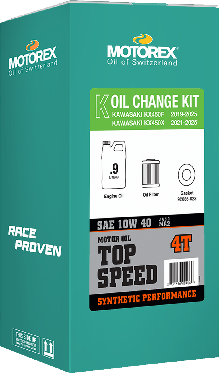 Motorex Top Speed Oil Change Kit Kawasaki KX450 / X 2019-2025