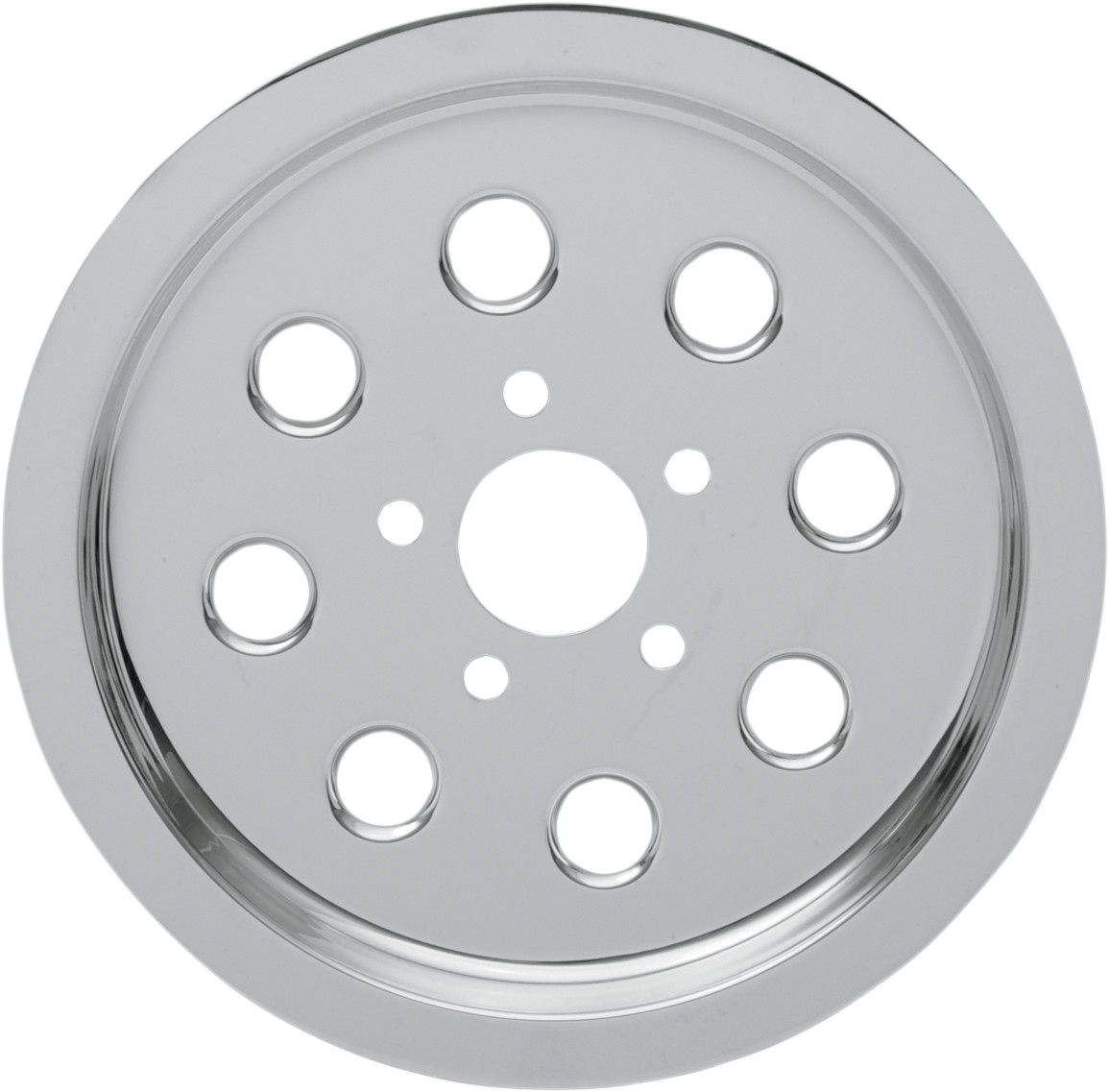 Drag Specialties Chrome Outer Rear Pulley Insert — 65