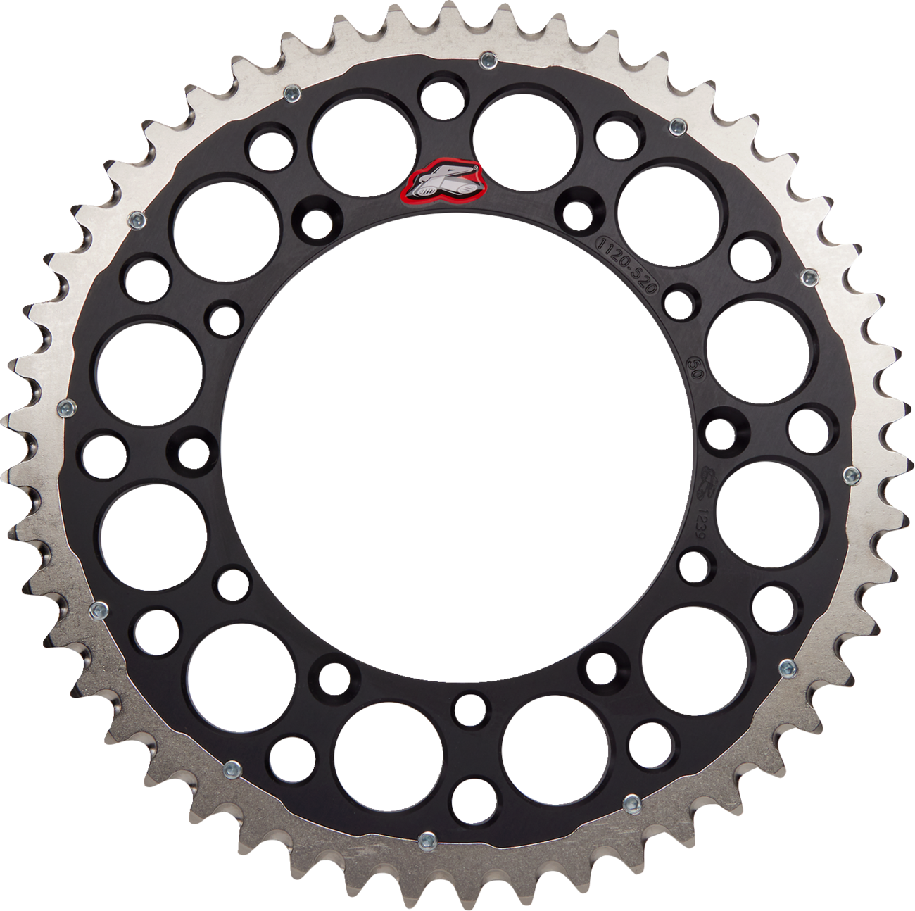 Renthal Twinring™ Rear Sprocket - 50 Tooth - Black - Kawasaki/Suzuki 50T