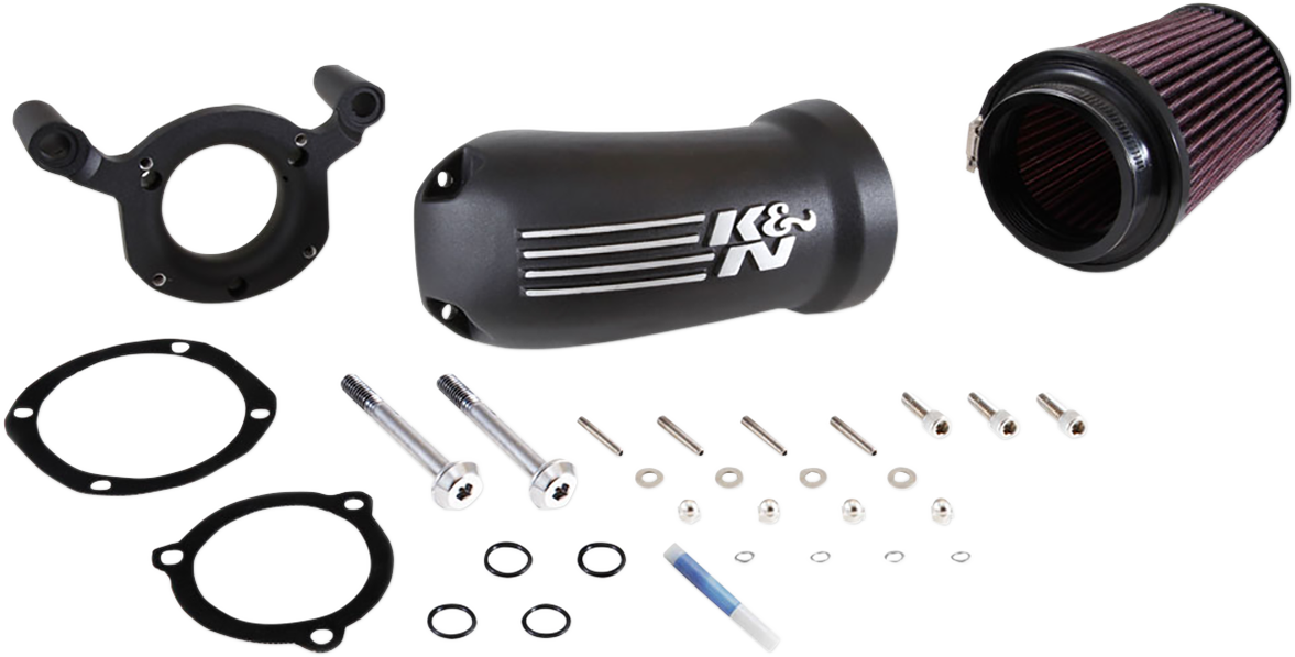 K & n Aircharger® Intake System with Cast Aluminum Intake Tube - Satin Black Harley Davidson