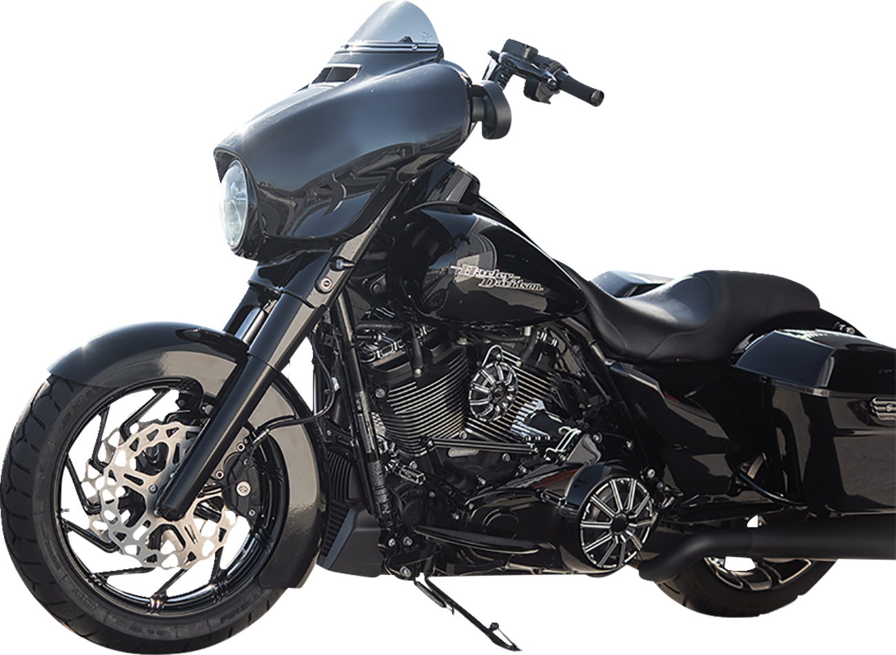 Arlen ness Fork Boot Cover - Gloss Black Powdercoat - Smooth Harley Davidson
