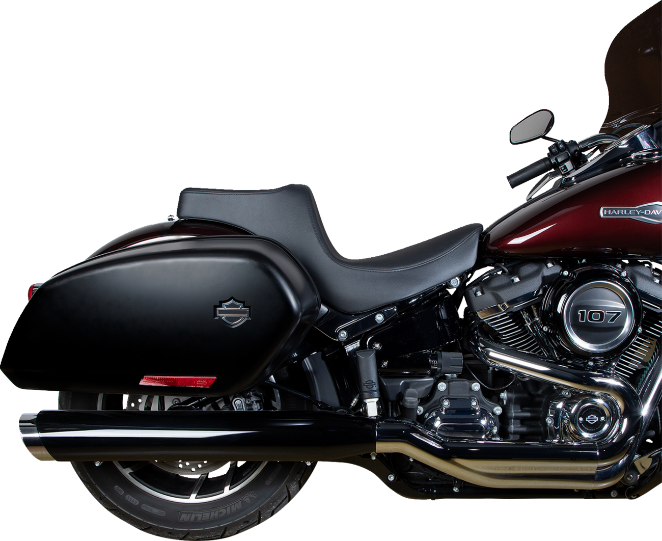 Drag specialties seats Predator III 2-Up Seat - Smooth - Black - FL/FX '18-'24 Harley Davidson