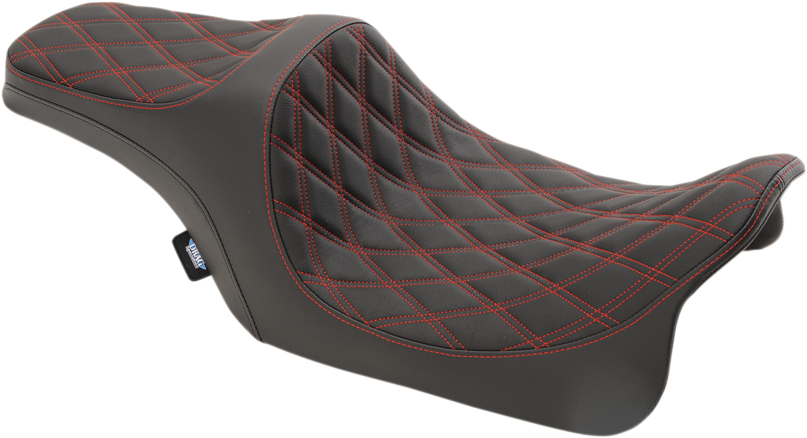あいり　1116 Drag Specialties 0801-1116 Seat Double Diamond Red for Road