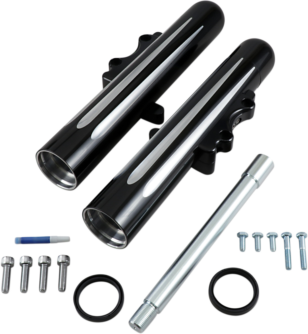 Arlen Ness Deep Cut Hot Legs Fork Lower Set For Harley Touring 2014-2025