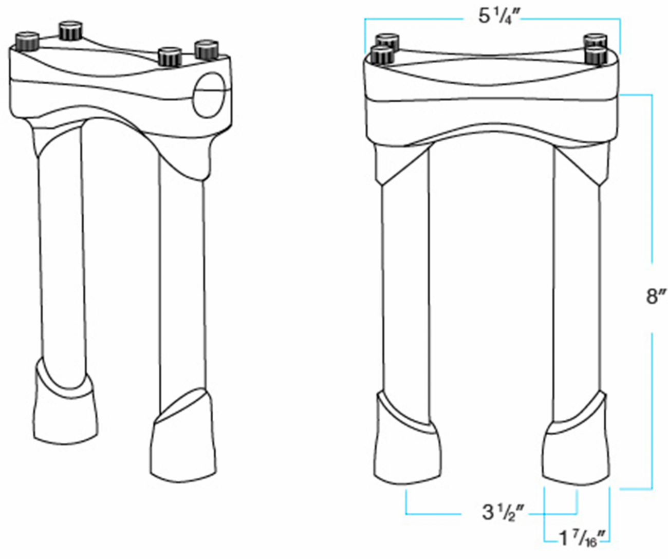 Biltwell Murdock Risers For Harley