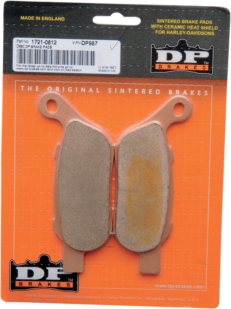 DP Brakes Sintered Rear Brake Pads For Harley Softail / Dyna 2008-2017