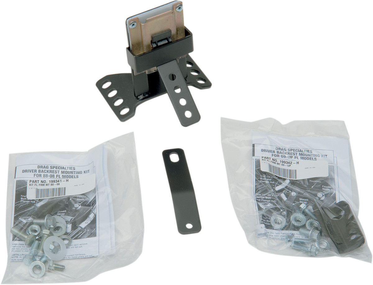 Drag Specialties EZ Glide Driver Backrest Kit For Harley Touring 1988-2025