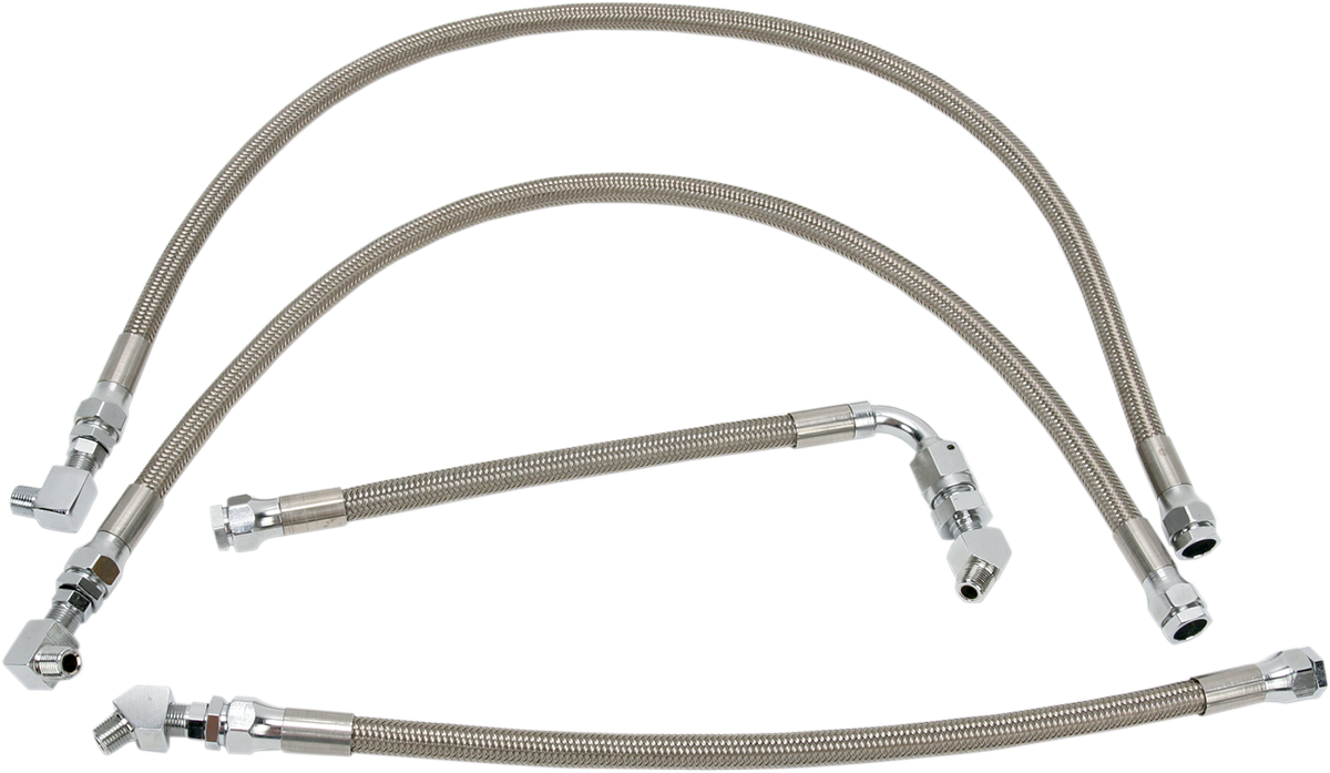 Drag specialties Oil Line Kit - Stainless Steel - FXR Harley Davidson