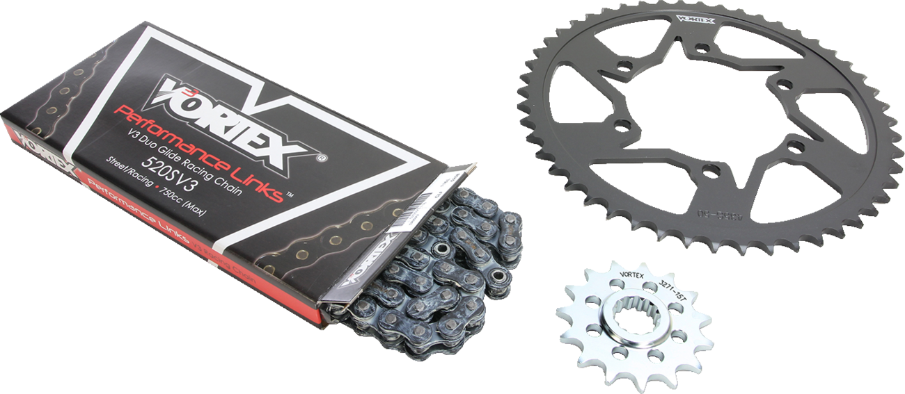 Vortex V3 HFR Quick Accel Chain And Sprocket Kit Honda CBR300R 2015-2020