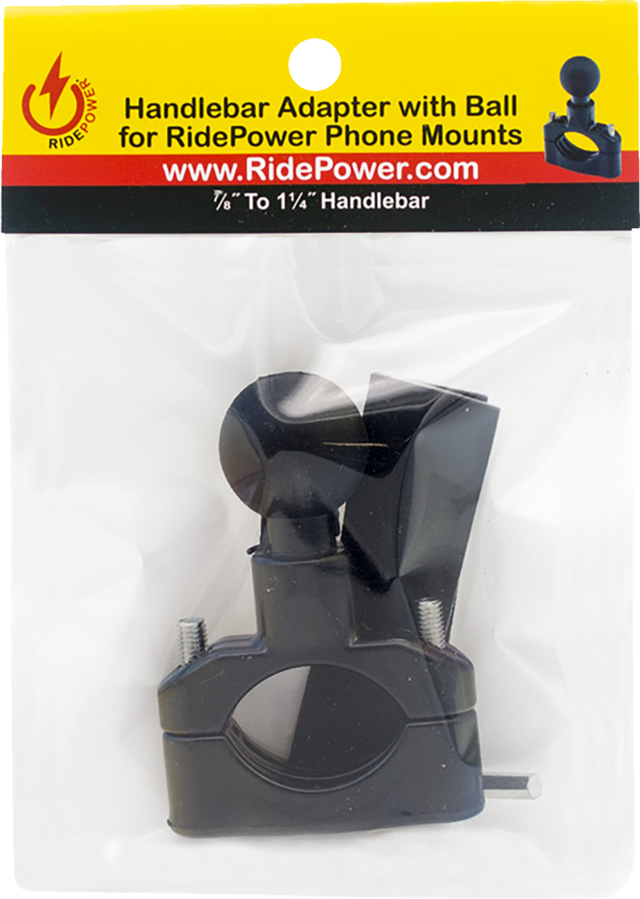 Ridepower Ball Mount Adapter Mount - Handlebar Mount - 1-1/4"