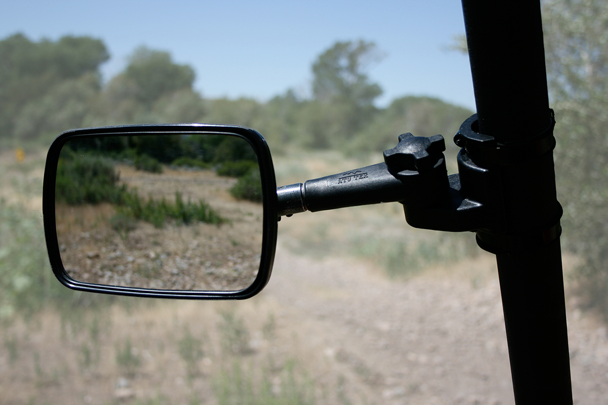Atv-tek Mirror - Clearview - Side View - Breakaway - Rectangle - Black