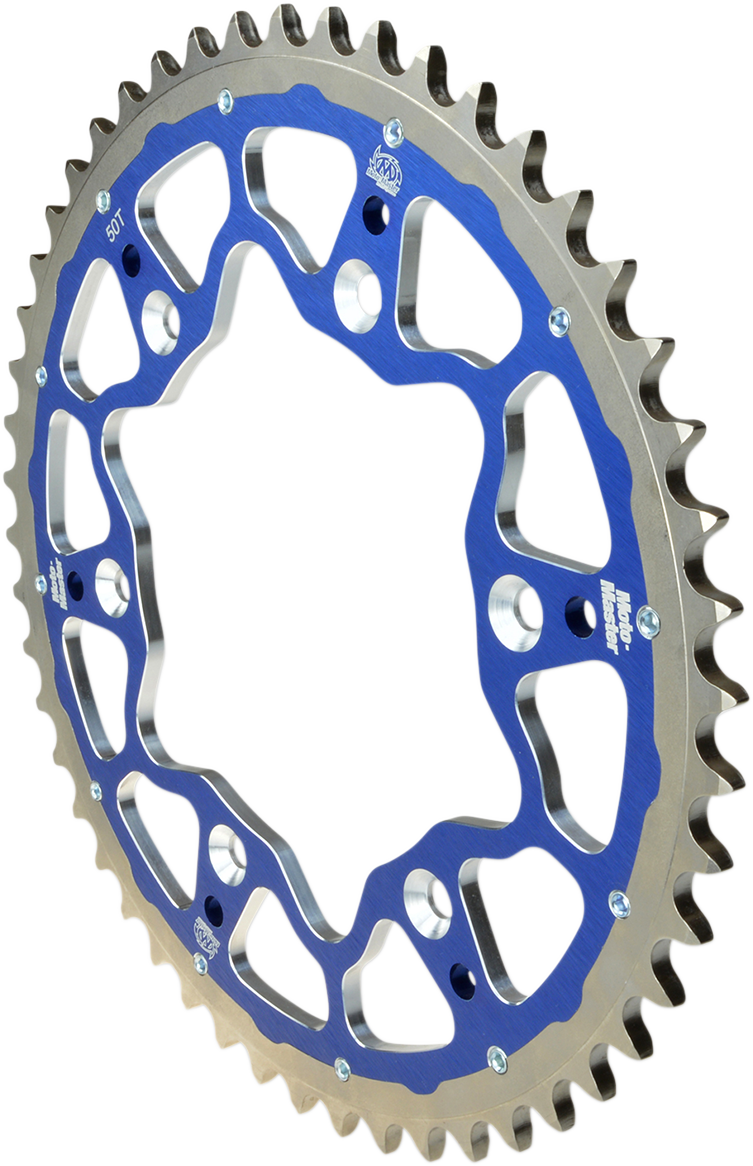 Moto-master Fusion Series Dual Ring Rear Sprocket - 50 Tooth - Blue Gas Gas/Husaberg/Husqvarna/KTM/Triumph 50T