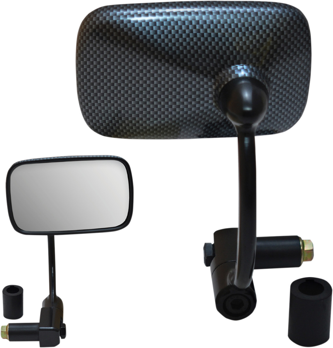 PARTS UNLIMITED Bar End Mirror — Rectangle