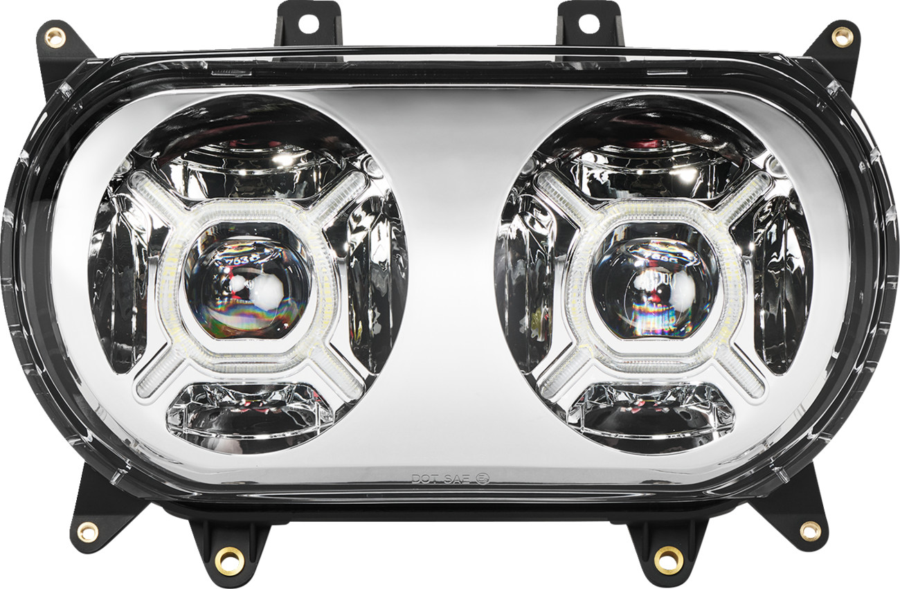 Custom Dynamics ProGLOW Double-X LED Headlights for Harley Road Glide 2015-2025