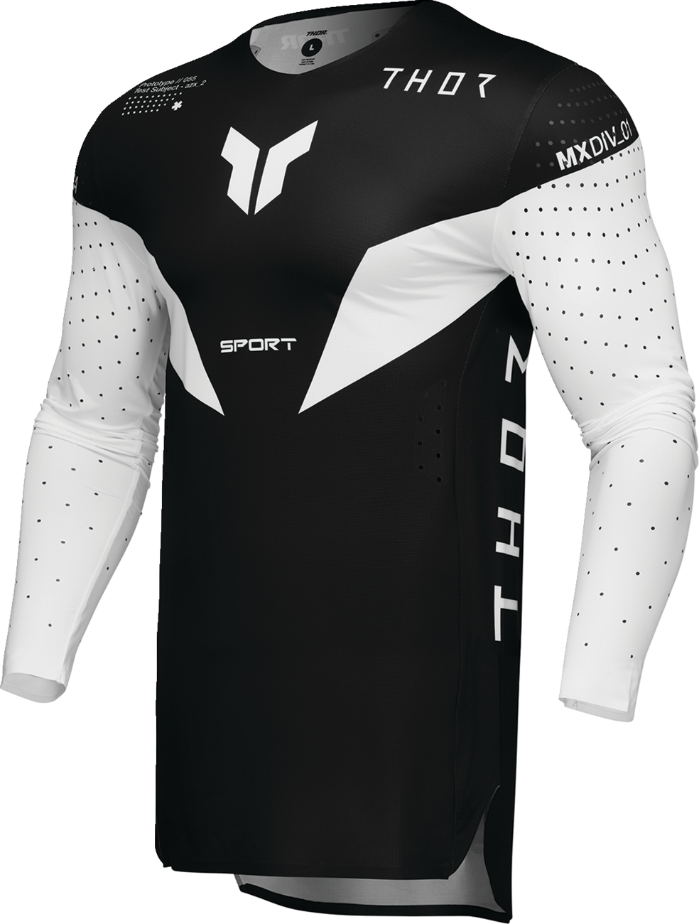 Thor Sportmode Strike Jersey — Black/White