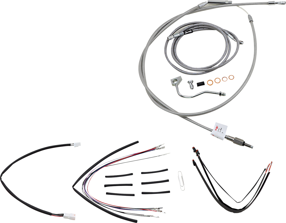 Burly Handlebar Cable Installation Kit For Harley Road King w/ ABS 2014-2016