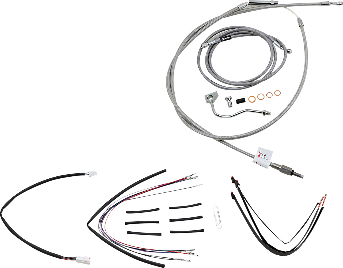 Burly Handlebar Cable Installation Kit For Harley Road King w/ ABS 2014-2016