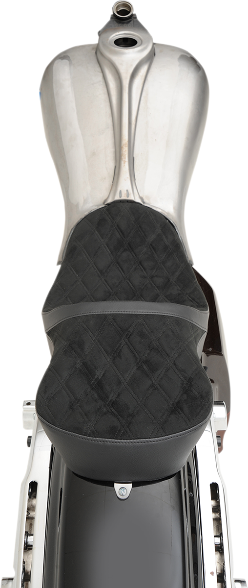 Drag specialties seats Low Touring Seat - Diamond - Ness Winged Tanks - FL '08-'23 Harley Davidson
