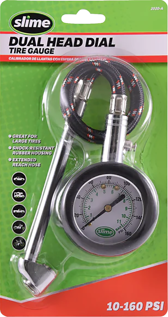 Dual Head Dial Tire Gauge