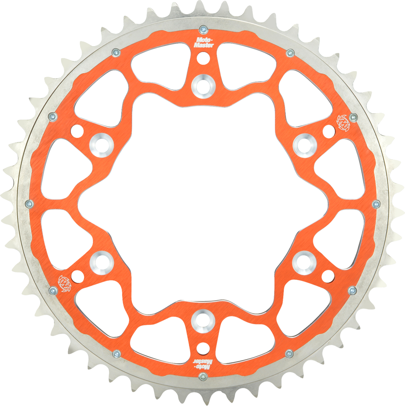 Moto-master Fusion Series Dual Ring Rear Sprocket - 51 Tooth - Orange Gas Gas/Husaberg/Husqvarna/KTM/Triumph 51T