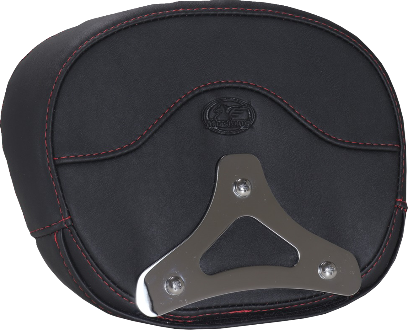 Mustang Deluxe Sissy Bar Pad - Diamond - Dark Cherry Stitch - FLT/FLH '23-'25 Harley Davidson
