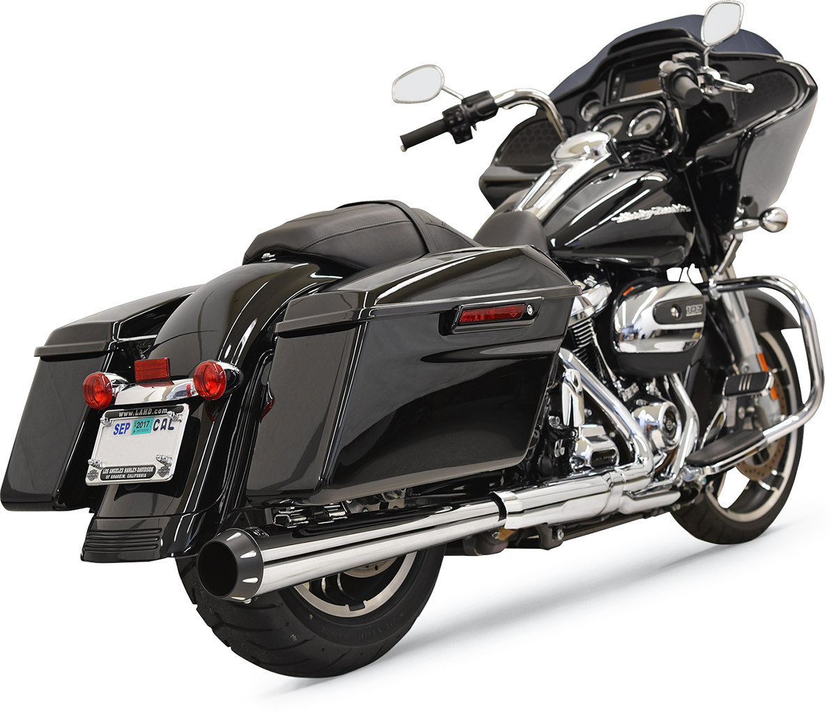 Bassani Crossover Eliminator 2-Into-1 4" Megaphone Slip-On Muffler For Harley Touring 2017-2025