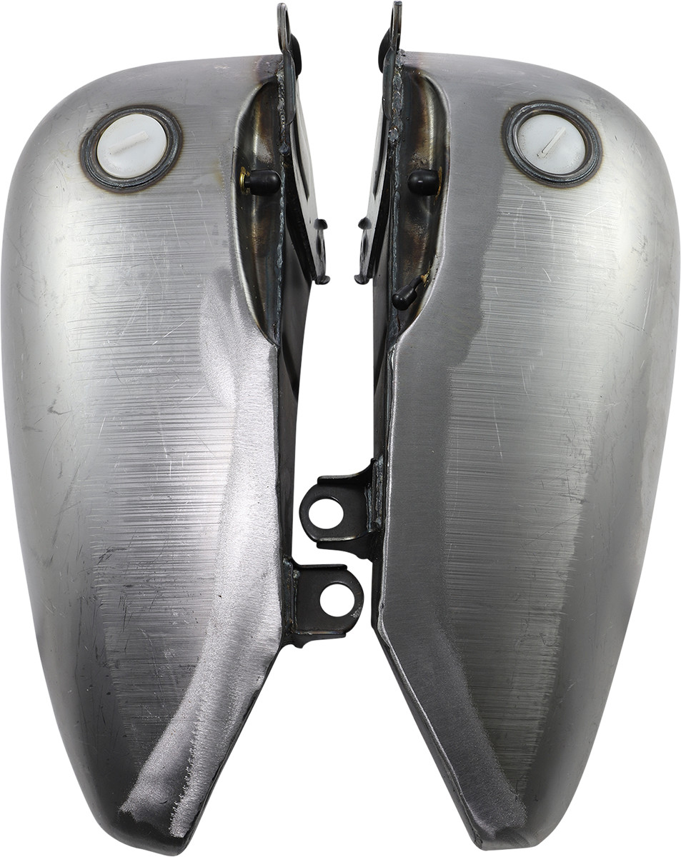 Drag Specialties 2" Extended Two-Piece Flat-Side Gas Tank Set