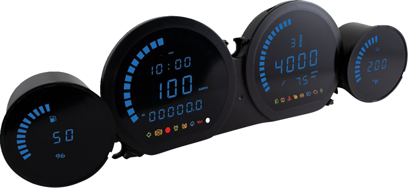 KOSO NORTH AMERICA HD-03L Four-Piece LED Gauge Kit