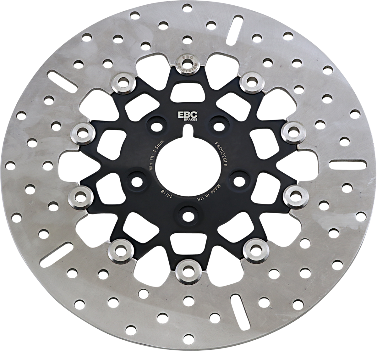 Ebc Brake Rotor - Black Carrier Harley Davidson/Indian