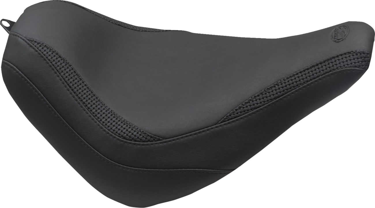 Mustang Runaround Seat - Solo - Black - Basketweave - FLSL '18-'21 2018-2021 Harley Davidson FLSL Softail Slim 107