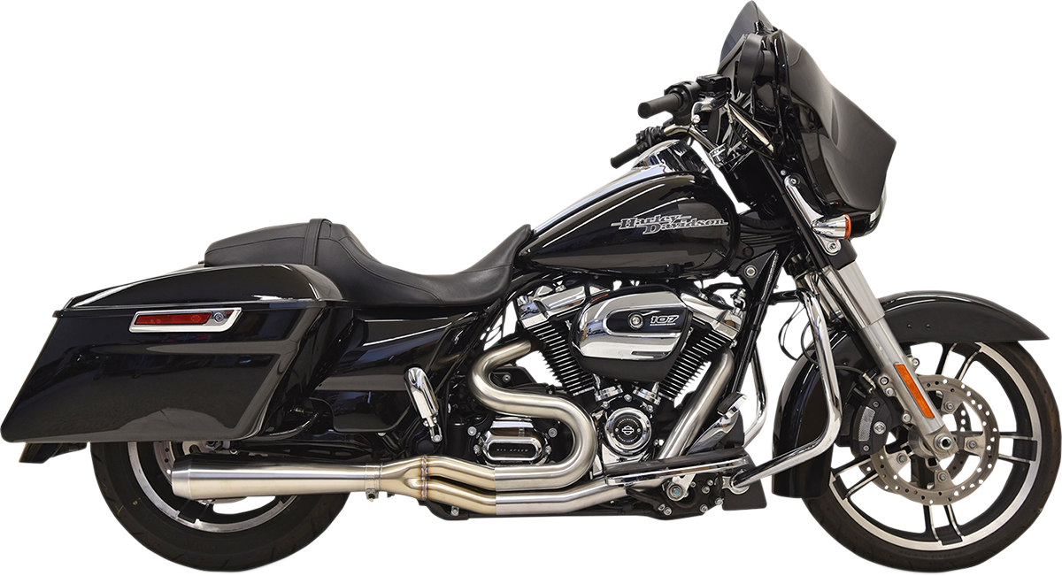 Bassani 2-1 Road Rage III Short Megaphone Exhaust 2017-2021 Harley Touring FLHR